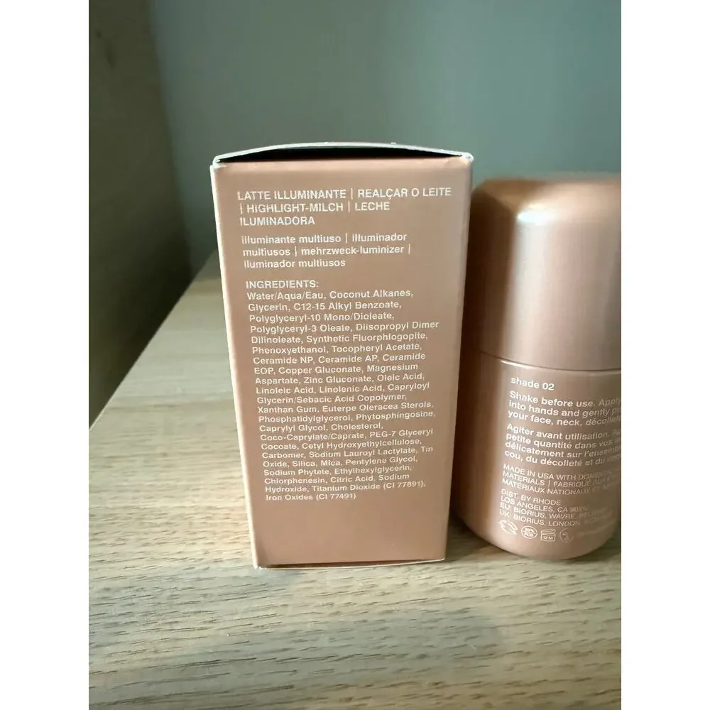 Rhode Highlight Milk Shade 02 Multipurpose Luminizer 65mL New In Box